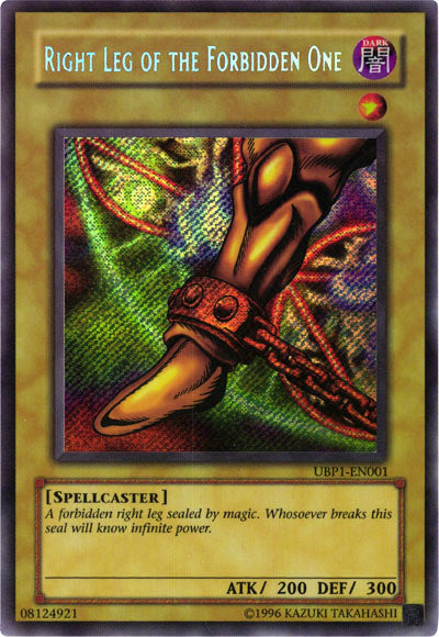 Right Leg of the Forbidden One [UBP1-EN001] Secret Rare | Cracking-Singles