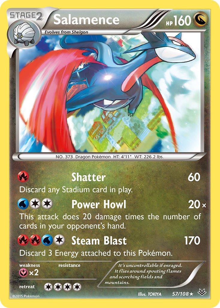 Salamence (57/108) (Theme Deck Exclusive) [XY: Roaring Skies] | Cracking-Singles