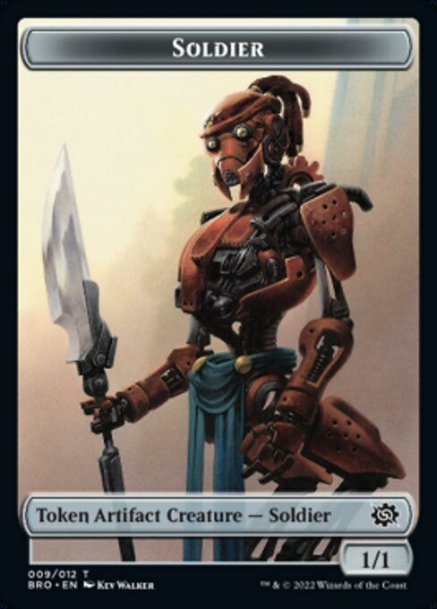 Powerstone // Soldier (009) Double-Sided Token [The Brothers' War Tokens] | Cracking-Singles