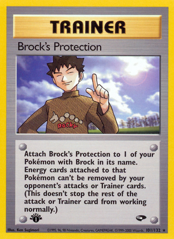 Brock's Protection (101/132) [Gym Challenge 1st Edition] | Cracking-Singles