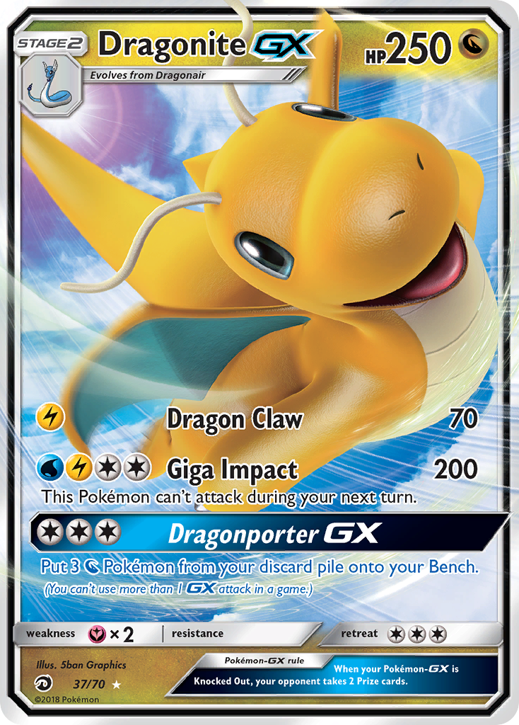 Dragonite GX (37/70) [Sun & Moon: Dragon Majesty] | Cracking-Singles