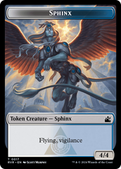 Spirit (0018) // Sphinx Double-Sided Token [Ravnica Remastered Tokens] | Cracking-Singles