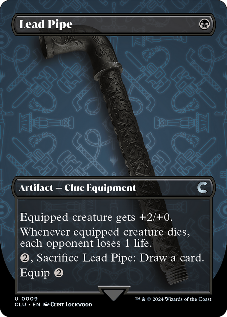 Lead Pipe (Borderless) [Ravnica: Clue Edition] | Cracking-Singles