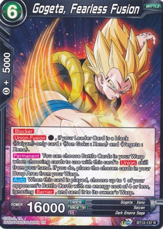 Gogeta, Fearless Fusion [BT12-137] | Cracking-Singles