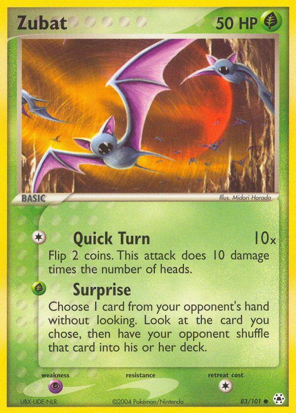 Zubat (83/101) [EX: Hidden Legends] | Cracking-Singles