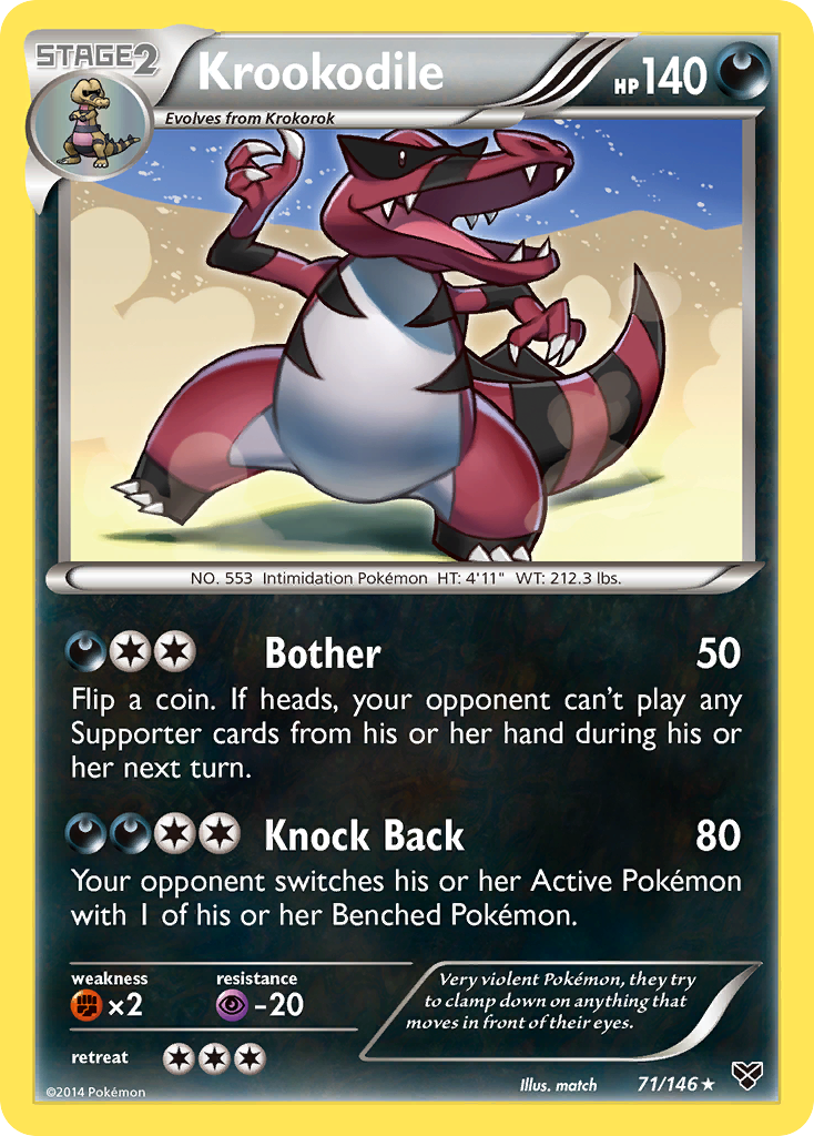 Krookodile (71/146) [XY: Base Set] | Cracking-Singles