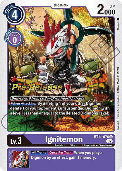 Ignitemon [BT11-076] [Dimensional Phase Pre-Release Promos] | Cracking-Singles