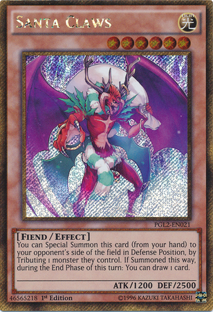 Santa Claws [PGL2-EN021] Gold Secret Rare | Cracking-Singles