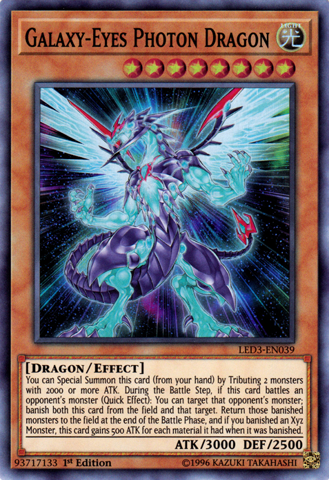 Galaxy-Eyes Photon Dragon [LED3-EN039] Super Rare | Cracking-Singles