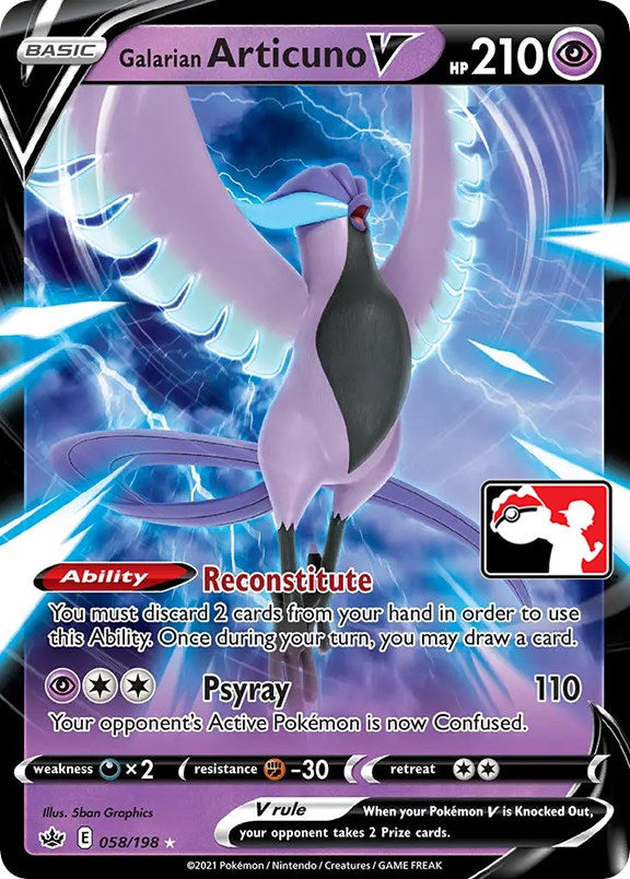 Galarian Articuno V (058/198) [Prize Pack Series One] | Cracking-Singles