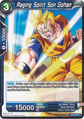 Raging Spirit Son Gohan [BT2-039] | Cracking-Singles