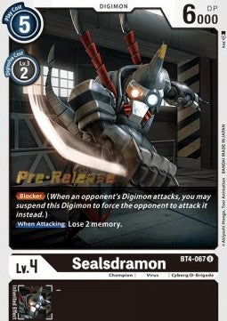 Sealsdramon [BT4-067] [Great Legend Pre-Release Promos] | Cracking-Singles