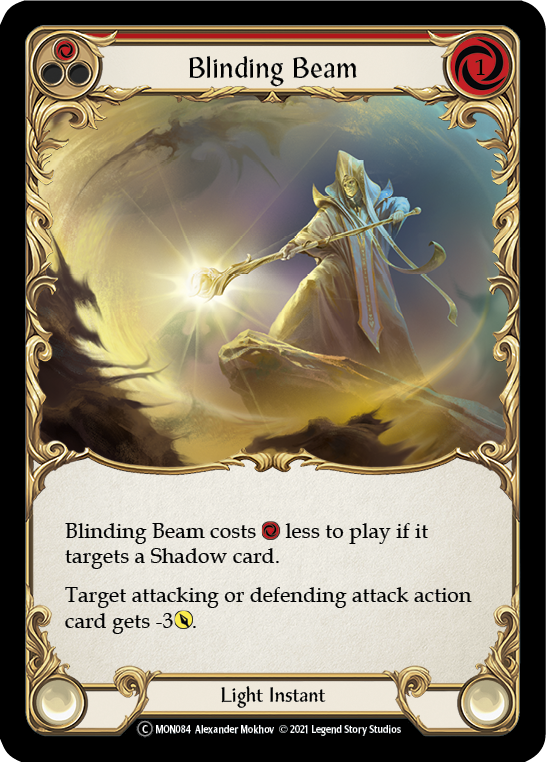 Blinding Beam (Red) (Rainbow Foil) [U-MON084-RF] Unlimited Rainbow Foil | Cracking-Singles