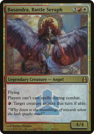 Basandra, Battle Seraph (Commander Launch Promo) [Commander 2011 Launch Party] | Cracking-Singles