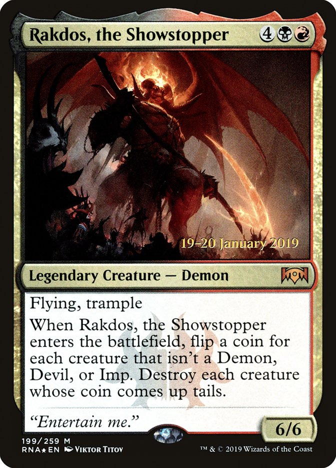 Rakdos, the Showstopper [Ravnica Allegiance Prerelease Promos] | Cracking-Singles