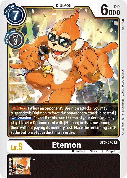 Etemon [BT3-070] [Release Special Booster Ver.1.5] | Cracking-Singles