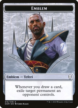 Emblem - Teferi, Hero of Dominaria [Dominaria Tokens] | Cracking-Singles