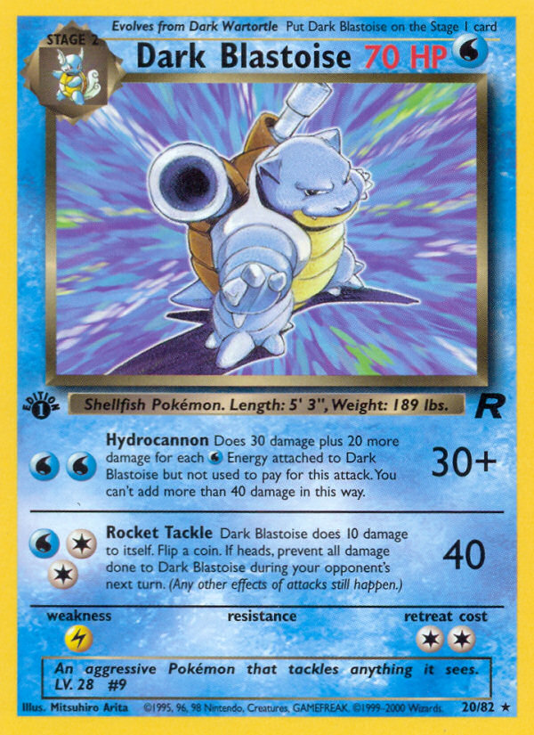 Dark Blastoise (20/82) [Team Rocket 1st Edition] | Cracking-Singles