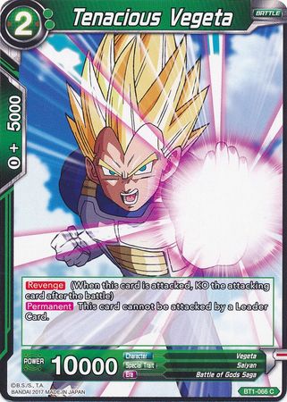 Tenacious Vegeta [BT1-066] | Cracking-Singles