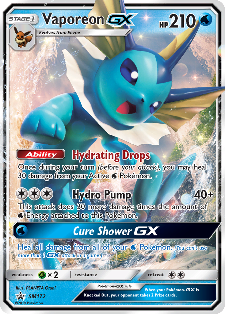 Vaporeon GX (SM172) [Sun & Moon: Black Star Promos] | Cracking-Singles