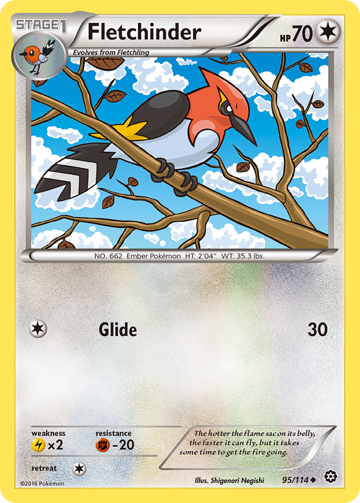 Fletchinder (95/114) [XY: Steam Siege] | Cracking-Singles