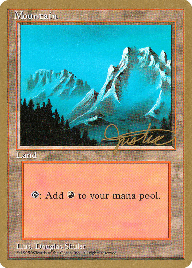 Mountain (mj374) (Mark Justice) [Pro Tour Collector Set] | Cracking-Singles