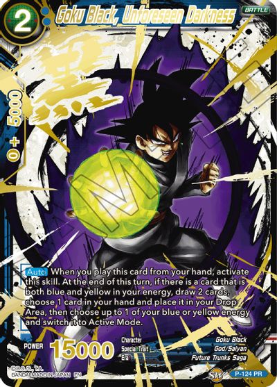 Goku Black, Unforeseen Darkness (Alternate Art) [P-124] | Cracking-Singles