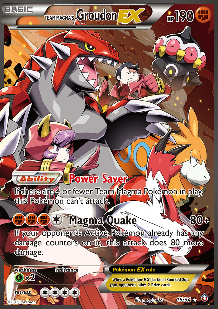 Team Magma's Groudon ex (15/34) [XY: Double Crisis] | Cracking-Singles