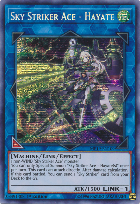 Sky Striker Ace - Hayate [MP19-EN109] Prismatic Secret Rare | Cracking-Singles