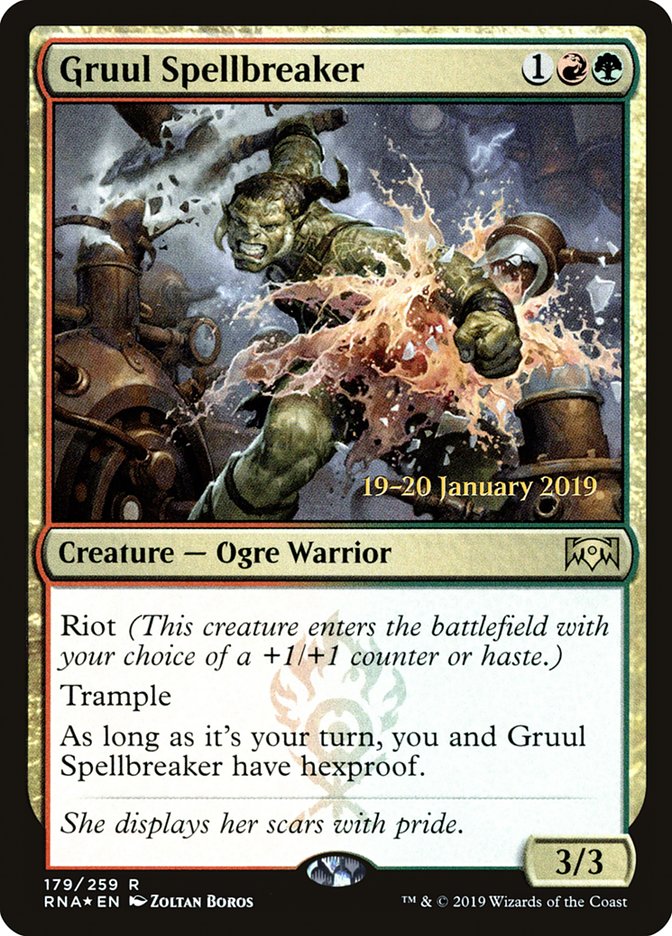 Gruul Spellbreaker [Ravnica Allegiance Prerelease Promos] | Cracking-Singles