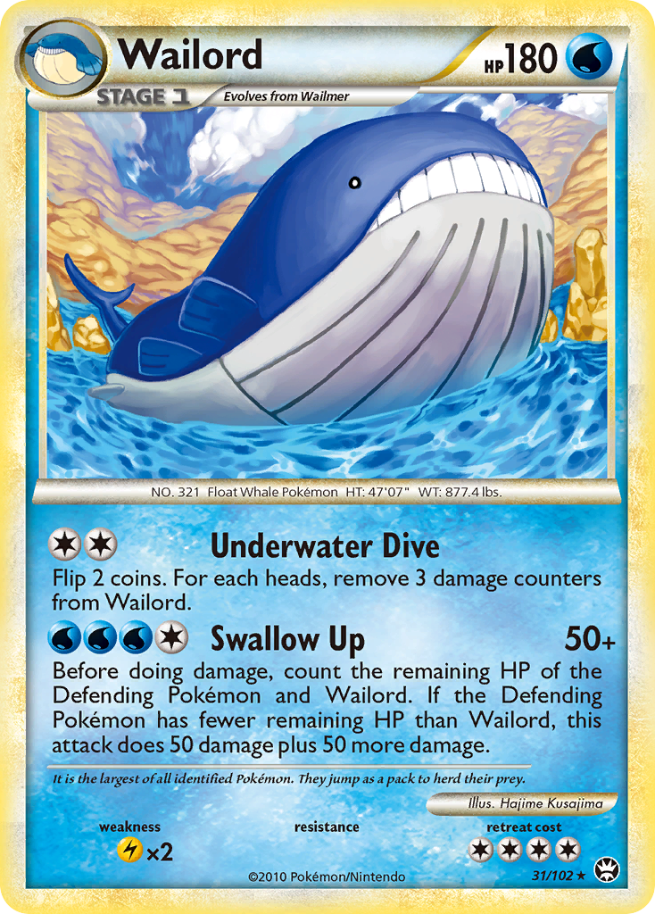 Wailord (31/102) [HeartGold & SoulSilver: Triumphant] | Cracking-Singles