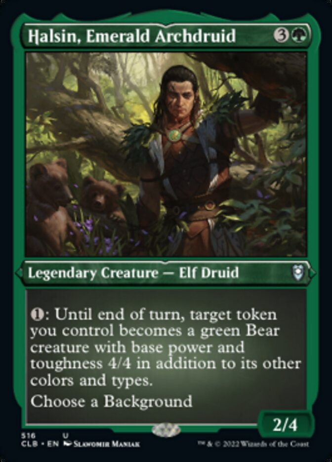 Halsin, Emerald Archdruid (Foil Etched) [Commander Legends: Battle for Baldur's Gate] | Cracking-Singles