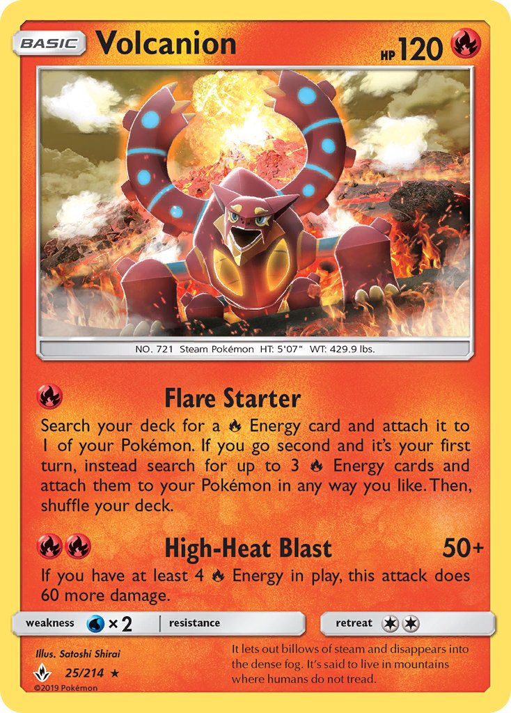 Volcanion (25/214) (Theme Deck Exclusive) [Sun & Moon: Unbroken Bonds] | Cracking-Singles