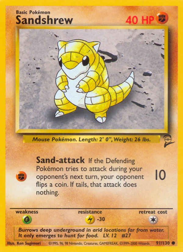 Sandshrew (91/130) [Base Set 2] | Cracking-Singles