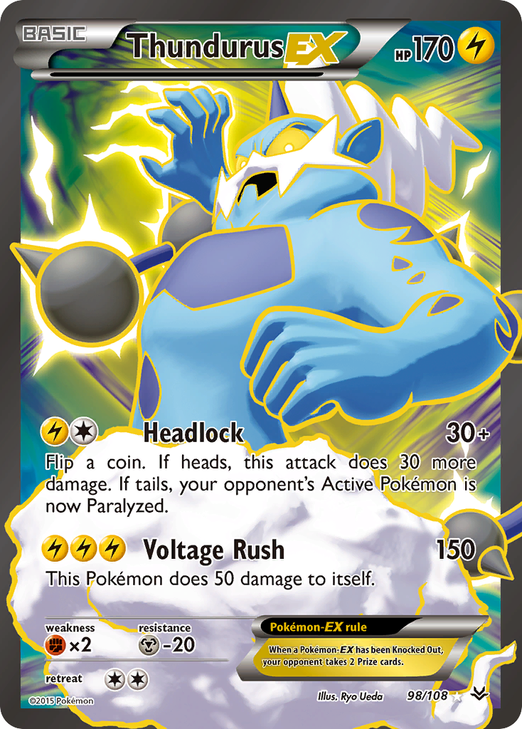 Thundurus EX (98/108) [XY: Roaring Skies] | Cracking-Singles