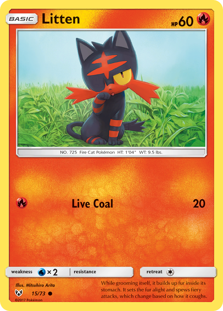 Litten (15/73) [Sun & Moon: Shining Legends] | Cracking-Singles