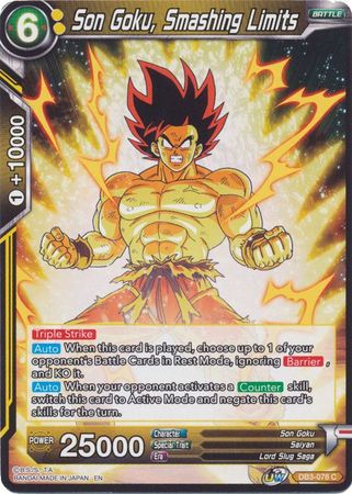 Son Goku, Smashing Limits [DB3-078] | Cracking-Singles