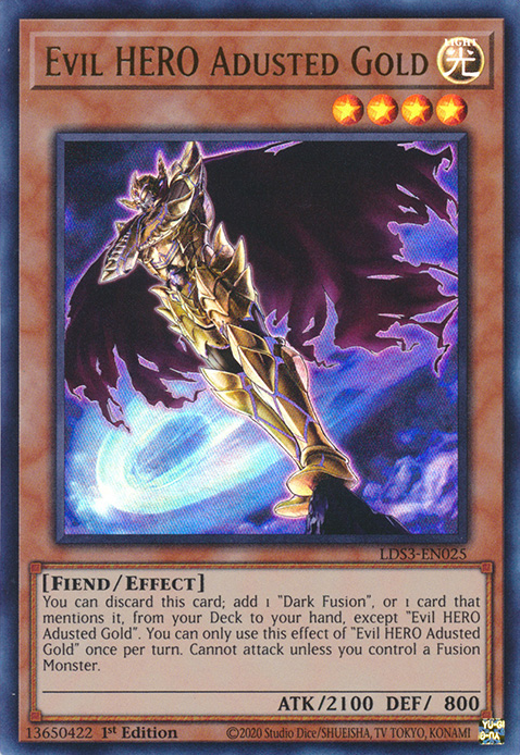 Evil HERO Adusted Gold [LDS3-EN025] Ultra Rare | Cracking-Singles