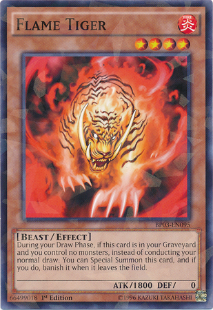 Flame Tiger [BP03-EN095] Shatterfoil Rare | Cracking-Singles