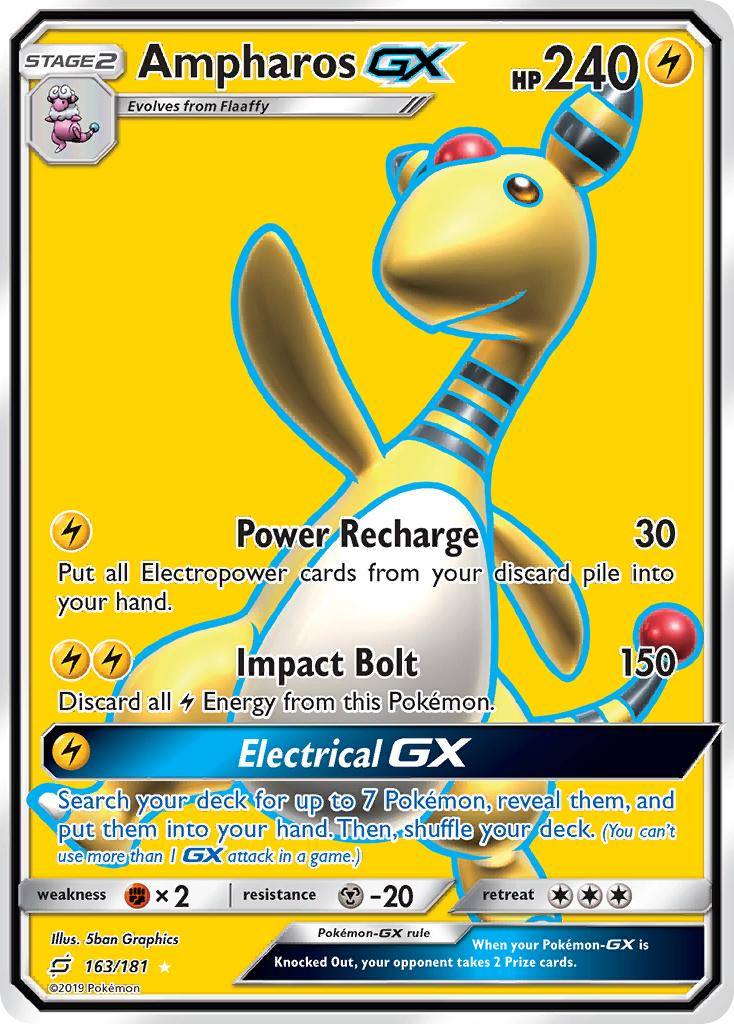 Ampharos GX (163/181) [Sun & Moon: Team Up] | Cracking-Singles