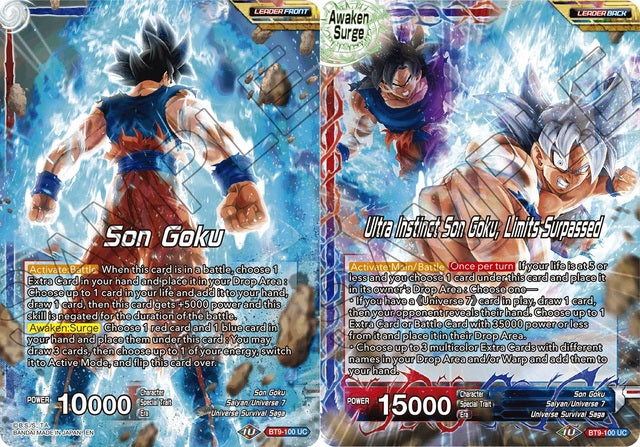 Son Goku // Ultra Instinct Son Goku, Limits Surpassed [BT9-100] | Cracking-Singles