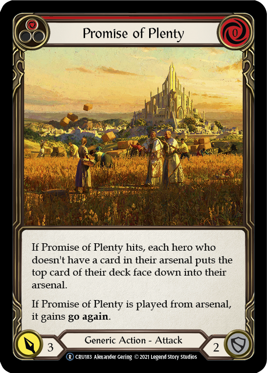 Promise of Plenty (Red) (Rainbow Foil) [CRU183-RF] Unlimited Rainbow Foil | Cracking-Singles