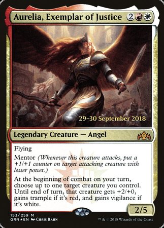 Aurelia, Exemplar of Justice [Guilds of Ravnica Promos] | Cracking-Singles