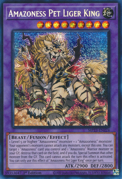 Amazoness Pet Liger King [MP23-EN224] Prismatic Secret Rare | Cracking-Singles