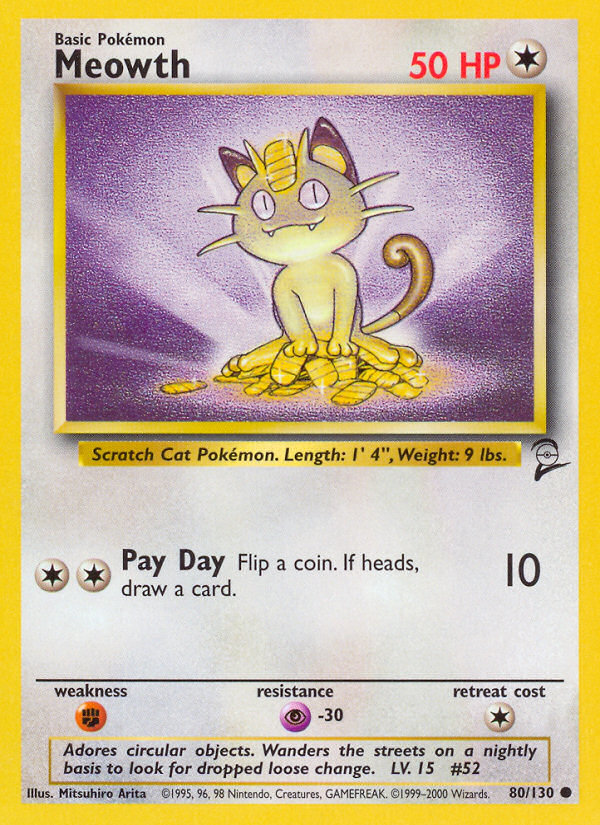 Meowth (80/130) [Base Set 2] | Cracking-Singles