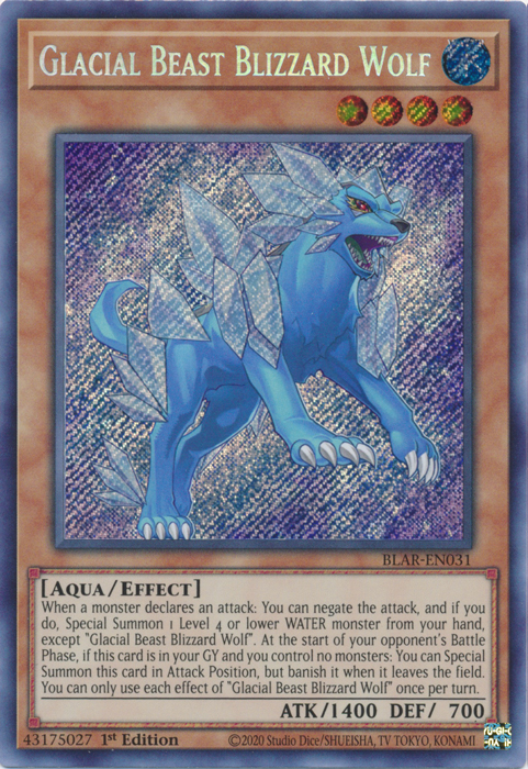 Glacial Beast Blizzard Wolf [BLAR-EN031] Secret Rare | Cracking-Singles