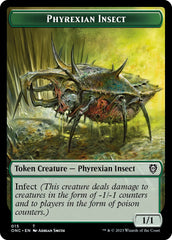 Phyrexian Wurm // Phyrexian Insect Double-Sided Token [Phyrexia: All Will Be One Commander Tokens] | Cracking-Singles