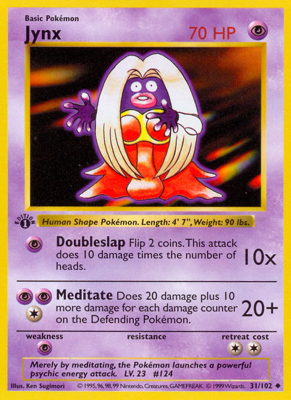 Jynx (31/102) (Shadowless) [Base Set 1st Edition] | Cracking-Singles