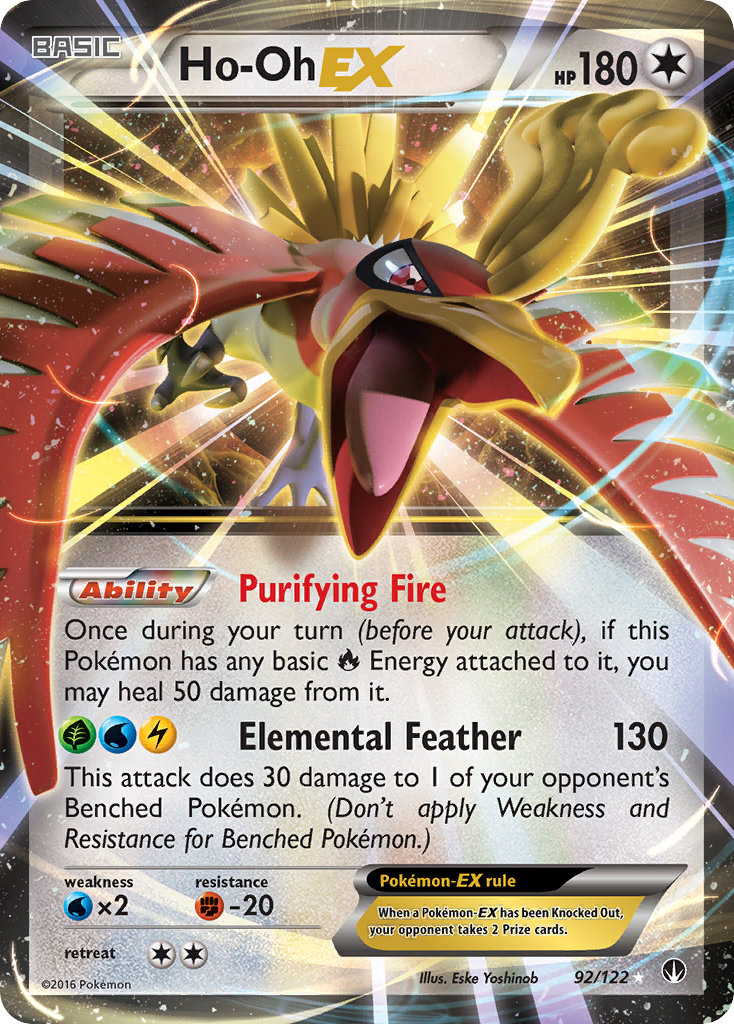 Ho-Oh EX (92/122) [XY: BREAKpoint] | Cracking-Singles