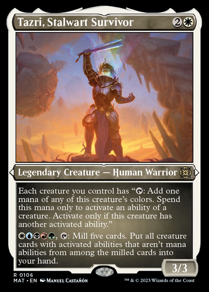 Tazri, Stalwart Survivor (Foil Etched) [March of the Machine: The Aftermath] | Cracking-Singles